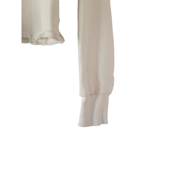 NEW Anthropologie Fringed Cream Sweatshirt/Sweater - Size: Large - Picture 9 of 10